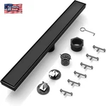 Baronage 24 Inch Linear Shower Drain, Rectangle Floor Reversible 2-. Fixed Price $63.07.