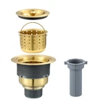 Rovogo Inch Kitchen Sink Drain Assembly With Removable 3-1/2", Gold. Fixed Price $28.88.