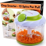 Brieftons Quickpull Manual Food Chopper: Large 4-CUP, White Green. Fixed Price $29.95.