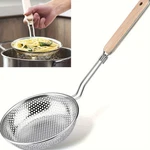 1PC Stainless Steel Mesh Skimmer Spoon With Wooden Handle Oil Strainer - New. Fixed Price $12.66.