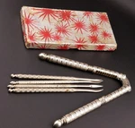 Vintage Hmq Metal Nut Cracker & Picks 8 Piece Set Original Box. Fixed Price $20.00.