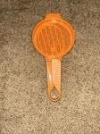 Vintage Tupperware #1492-16 Harvest Orange One Handed Sifter Top Farmhouse. Fixed Price $8.57.