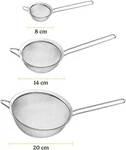 Cuisinart 3PC Stainless Steel Mesh Strainer Set Fine Kitchen Sifters. Fixed Price $23.50.