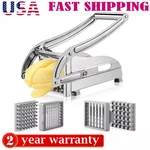 2 Blade Stainless Steel French Fry Cutter Potato Vegetable Slicer Chopper Dicer. Fixed Price $10.07.