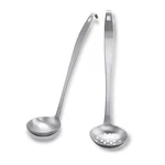 Stainless Steel Soup Ladle,serving Scoop And Slotted Spoon Set Of 2 Wit.... Fixed Price $19.93.