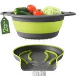 Large Collapsible Colander With Self Draining Base - 5QT Side Drain... Fast Ship. Fixed Price $29.99.