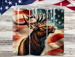 Patriotic Hunting 20OZ Tumbler American Elk Us Flag Stainless Steel Cup. Fixed Price $18.99.