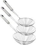 Enhanced Version Stainless Steel Spider Strainer Skimmer Ladle, Set Of 3 Sizes. Fixed Price $17.99.