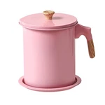 Tissting Bacon Grease Container With Strainer, 6CUP Iron Oil Pot 47O.... Fixed Price $38.17.