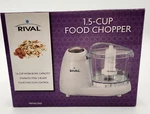 New Open Box Rival 1.5C Mini Food Chopper, Pulse Function, Stainless Steel Blade. Fixed Price $14.95.