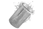 3" Diameter Commercial Floor Drain Strainer 6" Tall, Mesh 316 Stainless Steel. Fixed Price $51.00.