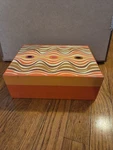 Groovy 1960-70'S Wooden Box Hinged Lid. Fixed Price $19.95.