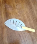 Vintage Foley Pasta Strainer - Yellow Handle Vg Condition. Fixed Price $8.25.