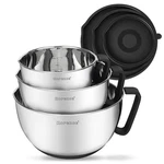 Rorence Stainless Steel Non-slip Mixing Bowls With Pour Spout, Handle Lid.... Fixed Price $61.59.