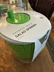 Sharper Image Green 6 Qt Salad Spinner W/measurement Marks, Handle More. Fixed Price $18.00.