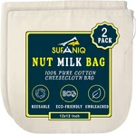 Nut Milk Bag - Pack (12 X Inches) 100% Unbleached Cotton Cheese Cloth For. Fixed Price $9.55.