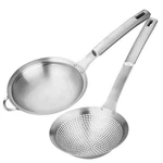 Fine Mesh Stainless Steel Food Strainer & Skimmer Set - 2 Pcs. Fixed Price $48.01.