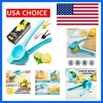 Dishwasher-safe Light Blue Lemon Squeezer Ergonomic Manual Juicer By Zulay. Fixed Price $21.84.