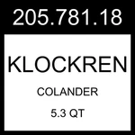 Ikea Klockren Colander 5.3 Qt 205.781.18. Fixed Price $65.99.