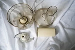 Bowl Lid Pusher And Chopper For Ge Food Processor D1-4200. Fixed Price $30.00.