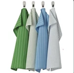 Ikea Of Sweden Rinnig Dish Towels 4PC Set Green Blue Stripe Cotton 18X24 Kitchen. Fixed Price $14.99.