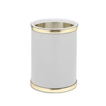 Kraftware Sophisticates 8-QUART Round Waste Basket White 11. Fixed Price $64.03.