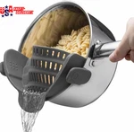 Snap N' Silicone Pasta Strainer Clip-on For Pots And Pans Heat Resist. Fixed Price $26.77.