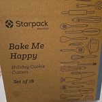 Starpack 18-PIECE Metal Holiday Cookie Cutters Silver Christmas Shapes Set. Fixed Price $7.55.