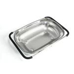 Greatlink Over Sink Expandable Colander - Fine Mesh 15*9.5*3.35 Inch, Silver. Fixed Price $27.84.