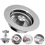 3-IN-1 Kitchen Sink Drain Strainer Pop Up Stopper, Stainless Steel Sin.... Fixed Price $24.09.