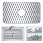 Silicone Sink Mat - 24.8''X13'' Protector For Kitchen With Center D.... Fixed Price $33.89.