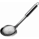 Stainless Steel Slotted Spoon Skimmer For Frying Strainer Ladle Kitchen Utensil. Fixed Price $8.44.
