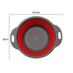 1/2PCS Silicone Round Folding Vegetable Fruits Washing Drain Basket Colander Str. Fixed Price $11.99.