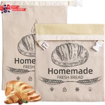 2 Pack Beeswax Bread Bags For Sourdough,reusable Organic Linen. Fixed Price $26.00.