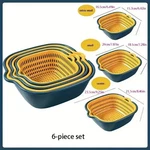 6PCS Kitchen Sink Drain Basket Set Plastic Fruit Vegetable Colander Strainer. Fixed Price $38.00.