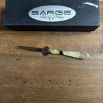 Sarge Black & White Fixed Blade Knife Double Edged. Fixed Price $16.95.