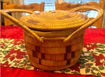 Vtg Nw Native American Basket Lid Double Handles Early 20TH Century Beautiful!. Fixed Price $135.00.