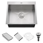 21 Stainless Steel Drop Kitchen Bar Sink, Luckyhorse X 18. Fixed Price $237.93.