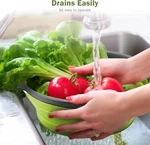 Silicone Collapsible Colander Kitchen Strainer For Pasta & Veggies. Fixed Price $10.05.