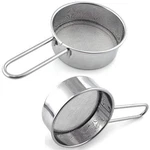 Dadamong 2-PACK Mini Flour Sifter For Baking, 4.5X2.5X0.9 Inches, Silver. Fixed Price $12.47.