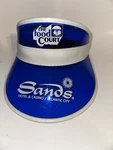 Set Of 2 - Sands Atlantic City Nj Hotel Visor Food Court Blue 90S Era.. Fixed Price $20.00.