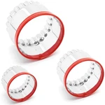 3PCS Large Biscuit 3", 4", 5", Fluted Round Cookie Cutters For Baking,.... Fixed Price $23.72.