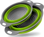 Collapsible Colander Of 2 Silicone Kitchen Strainer Set, Perfect For Drai.... Fixed Price $15.95.