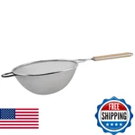 Winco MS2K-10D Strainer, 10.5-INCH Diameter, Double Fine Mesh, Medium, Stainless. Fixed Price $36.09.