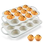 Vinino 2PACK Silicone Muffin Pan Baking With Metal Reinforced Frame, 12 C.... Fixed Price $26.39.