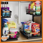 Under Sink Organizer Pull Out Storage L-shape Kitchen Bathroom Cabinet. Fixed Price $58.60.