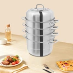 32.5CM Tier Stainless Steel Cooker Steamer Pan Pot Set Kitchen. Fixed Price $62.75.