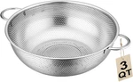 Stainless Steel Colander, 3-QUART Micro-perforated Metal Strainer With. Fixed Price $14.35.