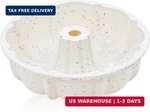 Vinino 9.6" Silicone Fluted Tube Cake Pans With Metal Reinforced Frame, Pound. Fixed Price $12.49.