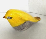 Creative Co-op Hand Painted Stoneware Yellow Gray Bird Figurine. Fixed Price $7.95.